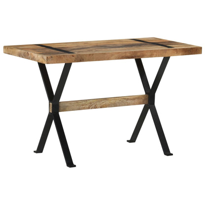 Dining Table 120x60x76 cm Rough Mango Wood - OLBRIT