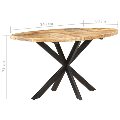 Dining Table 140x80x75 cm Solid Mango Wood - OLBRIT
