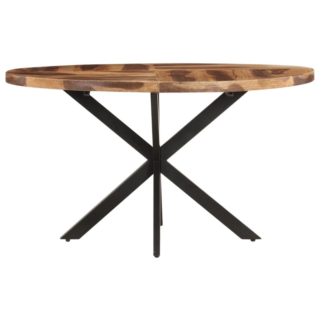 Dining Table 140x80x75cm Solid Acacia Wood with Sheesham Finish - OLBRIT