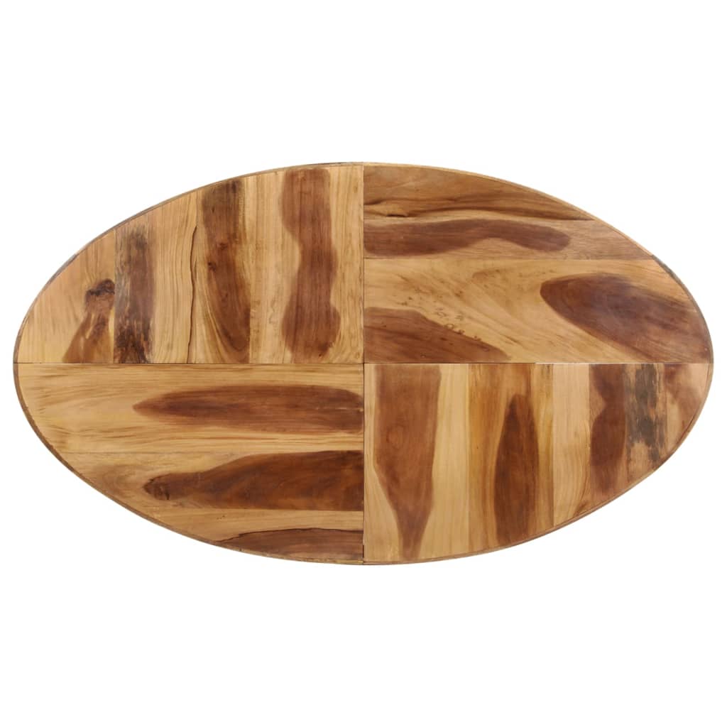 Dining Table 140x80x75cm Solid Acacia Wood with Sheesham Finish - OLBRIT