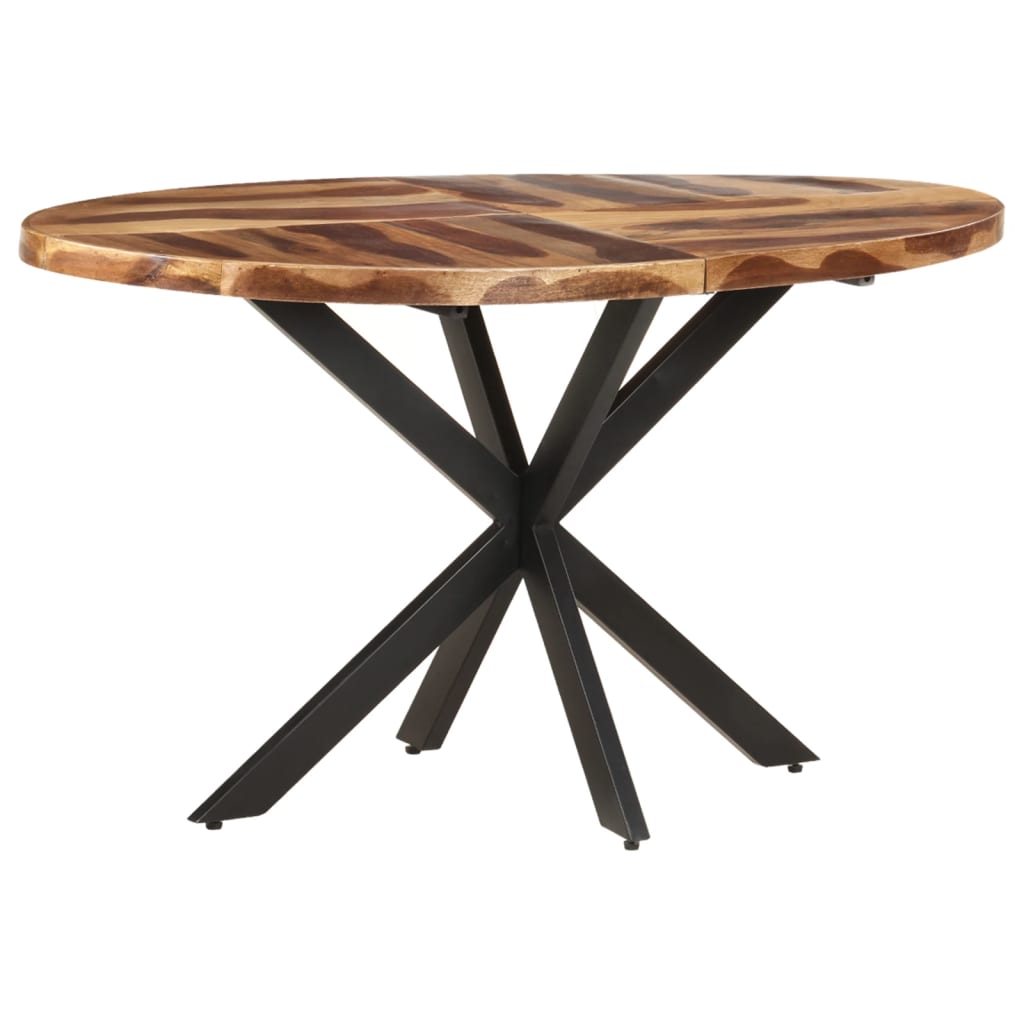 Dining Table 140x80x75cm Solid Acacia Wood with Sheesham Finish - OLBRIT