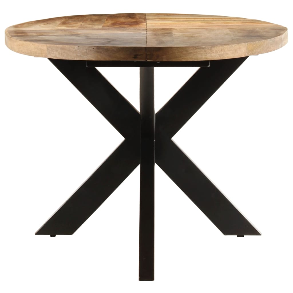 Dining Table 240x100x75 cm Rough Mango Wood - OLBRIT