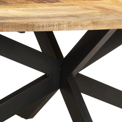Dining Table 240x100x75 cm Rough Mango Wood - OLBRIT