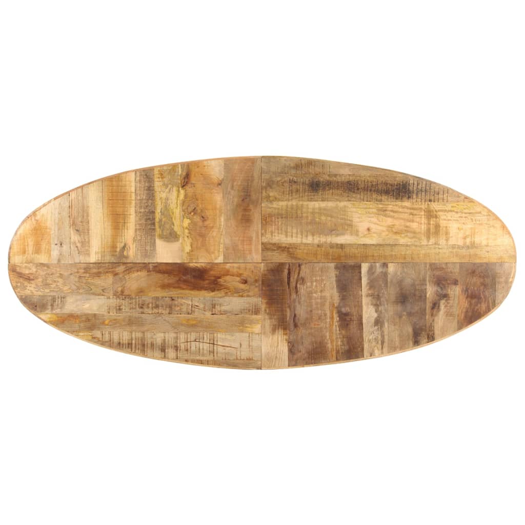 Dining Table 240x100x75 cm Rough Mango Wood - OLBRIT