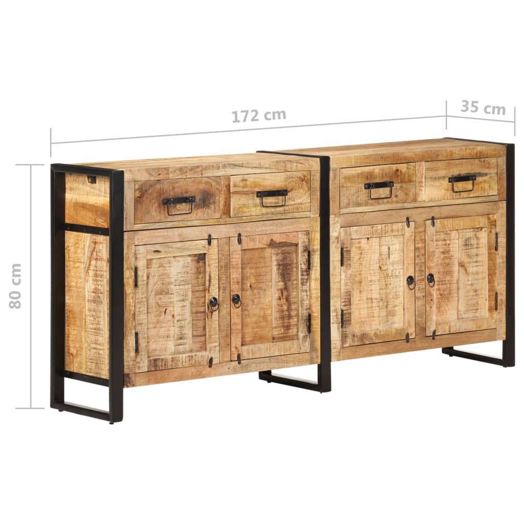 Sideboard 172x35x80 cm Solid Mango Wood - OLBRIT