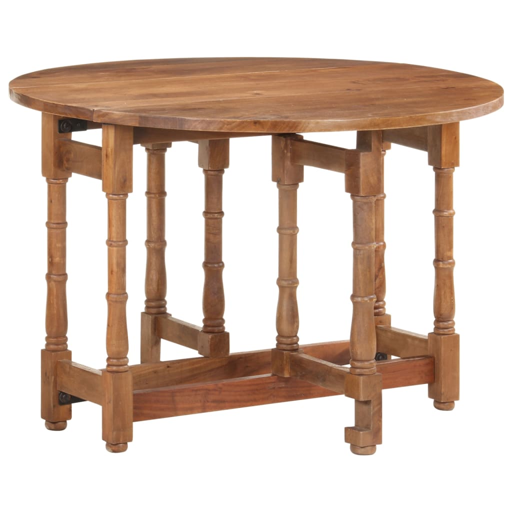 Dining Table Round 110x76 cm Solid Mango Wood - OLBRIT