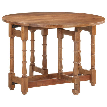 Dining Table Round 110x76 cm Solid Mango Wood - OLBRIT