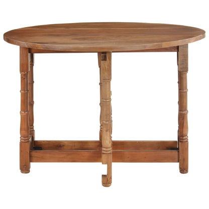 Dining Table Round 110x76 cm Solid Mango Wood - OLBRIT