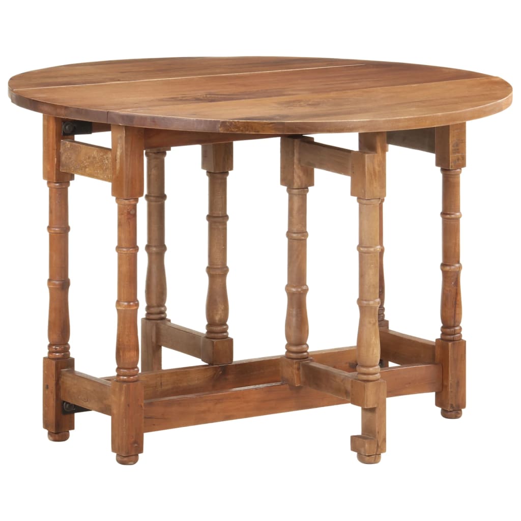 Dining Table Round 110x76 cm Solid Mango Wood - OLBRIT