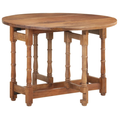 Dining Table Round 110x76 cm Solid Mango Wood - OLBRIT