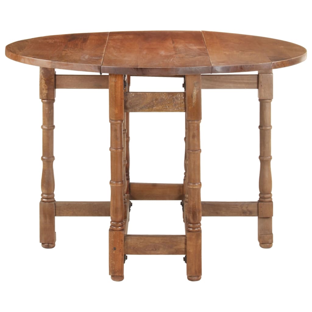 Dining Table Round 110x76 cm Solid Mango Wood - OLBRIT