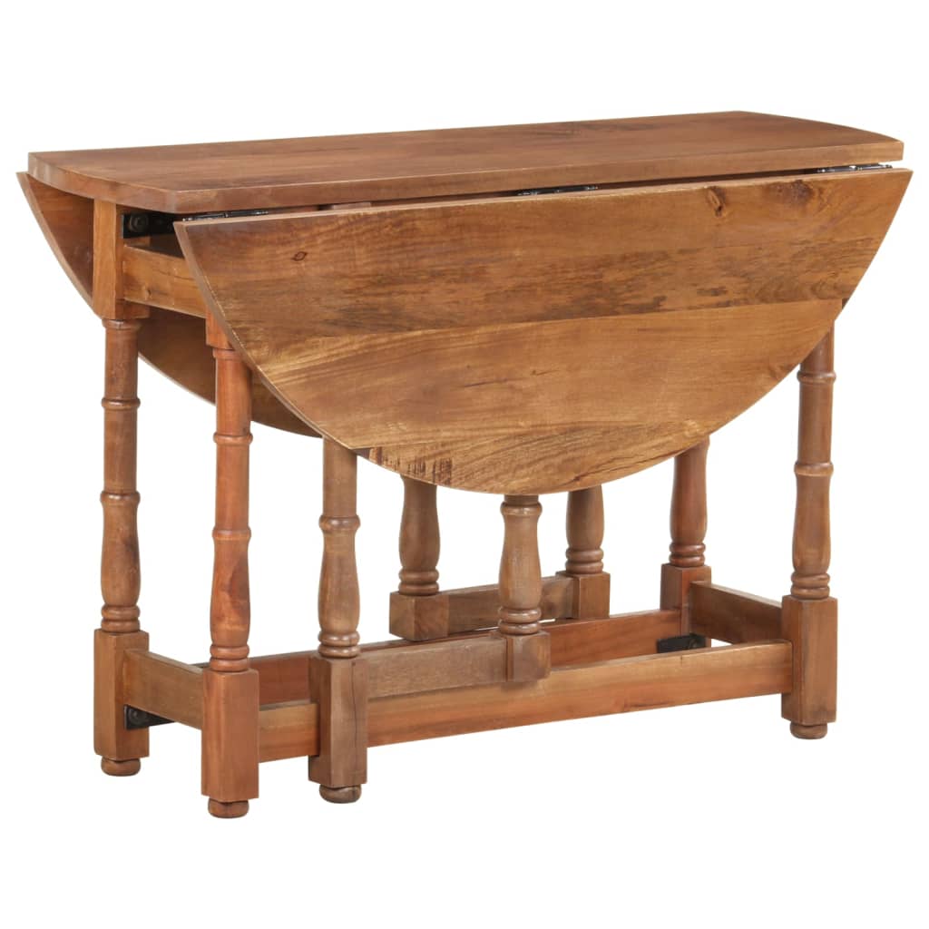 Dining Table Round 110x76 cm Solid Mango Wood - OLBRIT