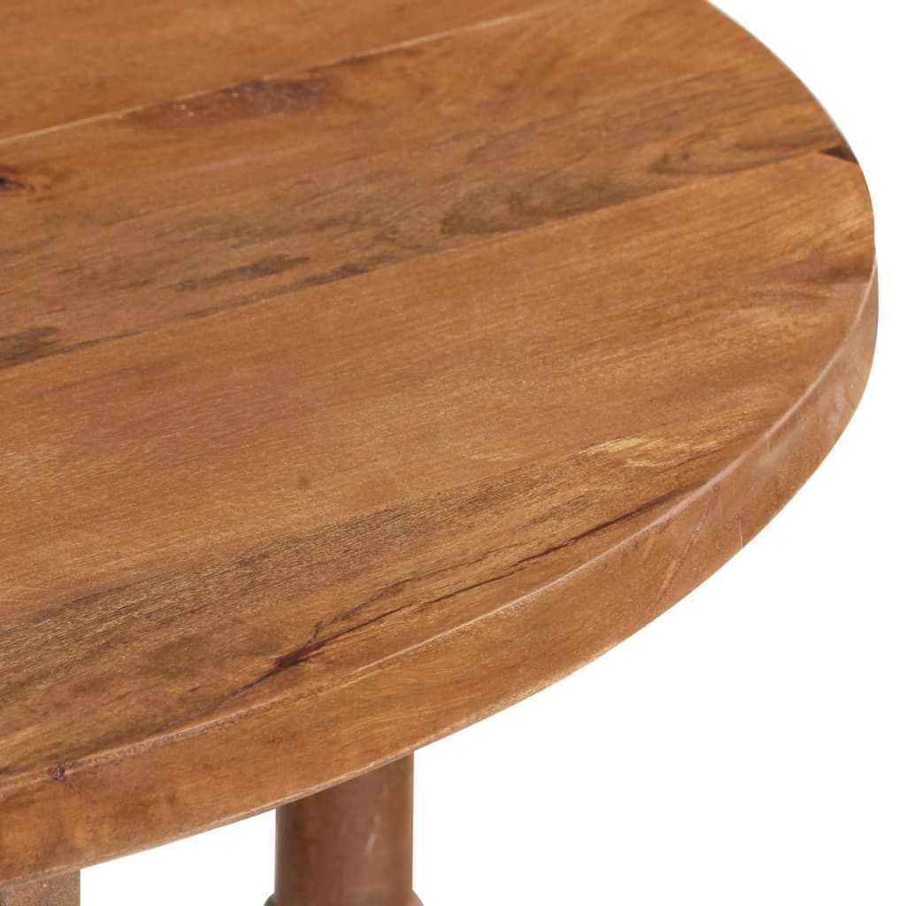 Dining Table Round 110x76 cm Solid Mango Wood - OLBRIT