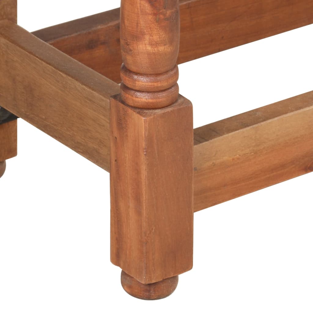 Dining Table Round 110x76 cm Solid Mango Wood - OLBRIT