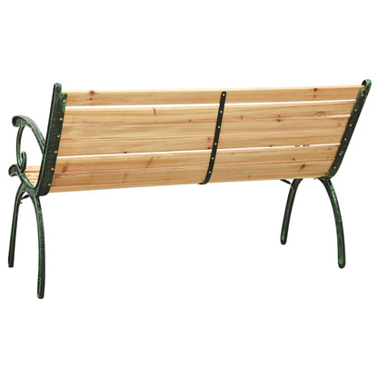 Garden Bench 123 cm Cast Iron and Solid Firwood - OLBRIT