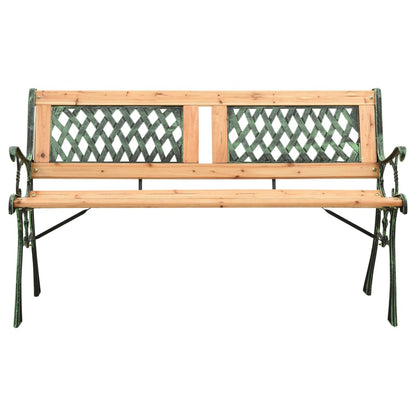 Garden Bench 122 cm Cast Iron and Solid Firwood - OLBRIT