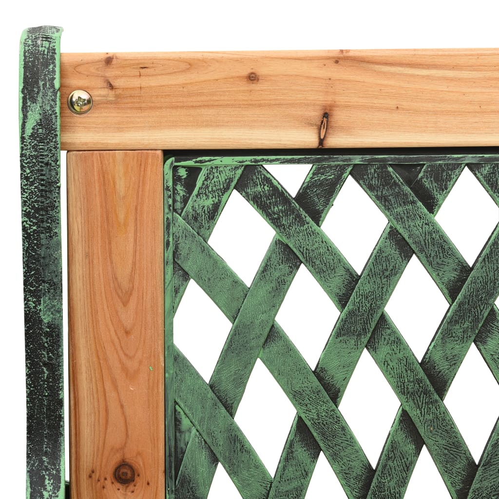 Garden Bench 122 cm Cast Iron and Solid Firwood - OLBRIT
