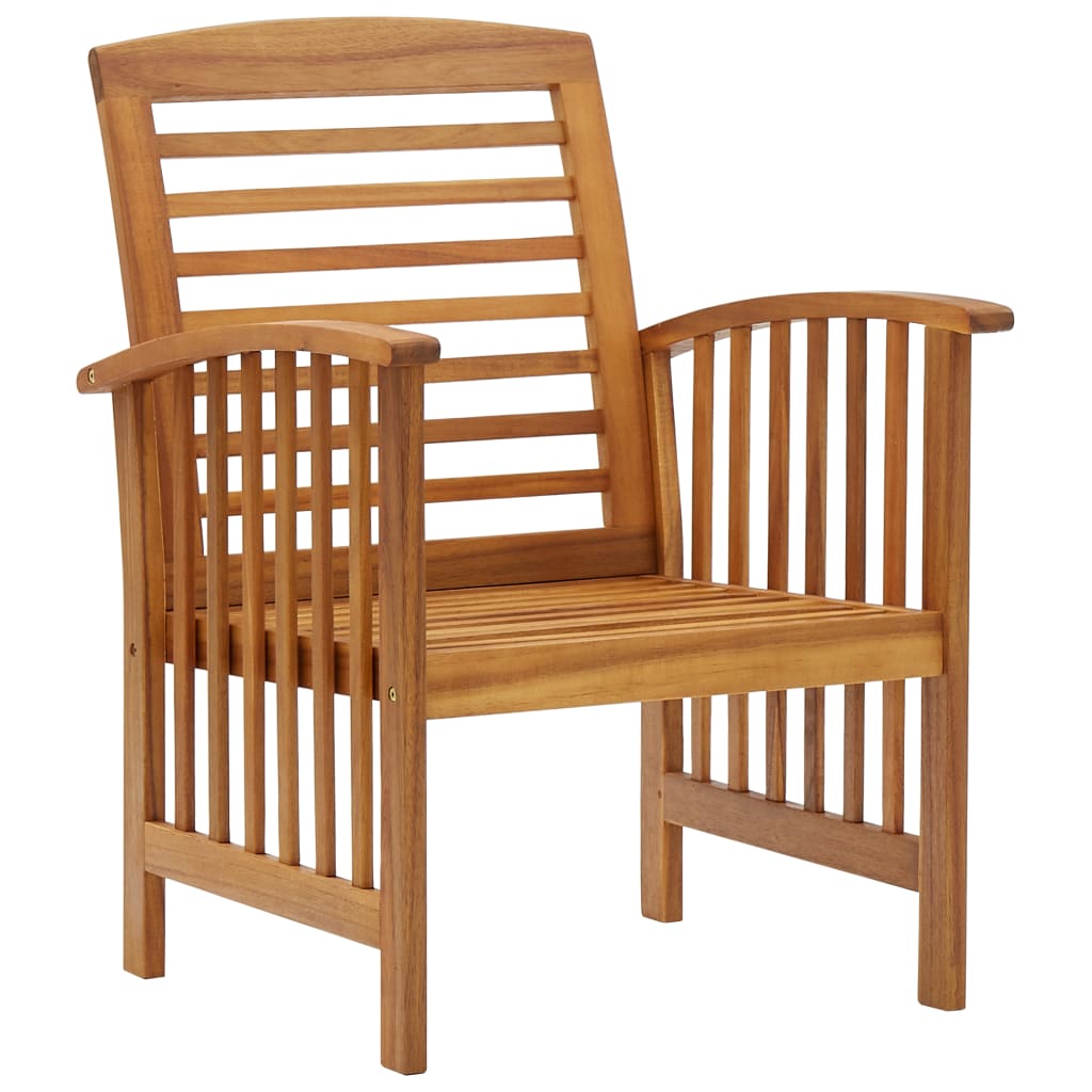 Garden Chairs 2 pcs Solid Acacia Wood - OLBRIT
