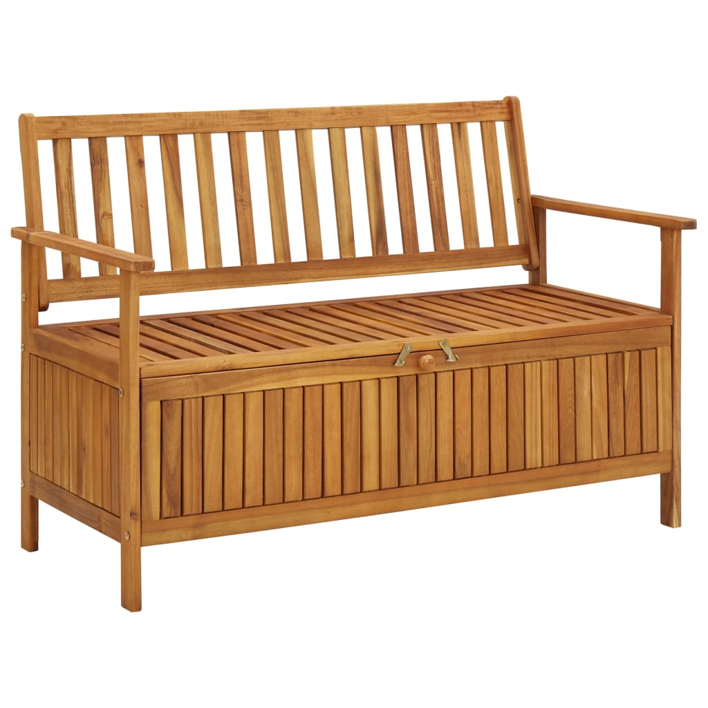 Garden Storage Bench 120 cm Solid Acacia Wood - OLBRIT