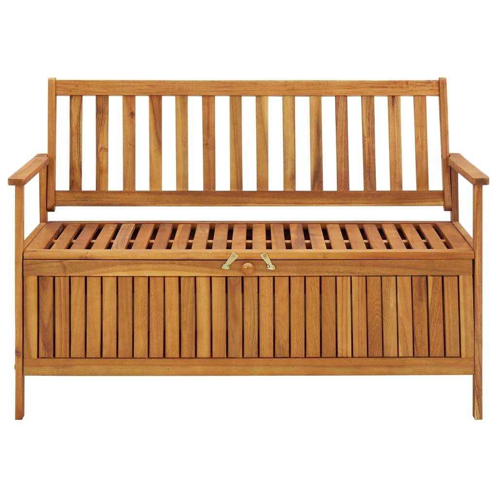 Garden Storage Bench 120 cm Solid Acacia Wood - OLBRIT