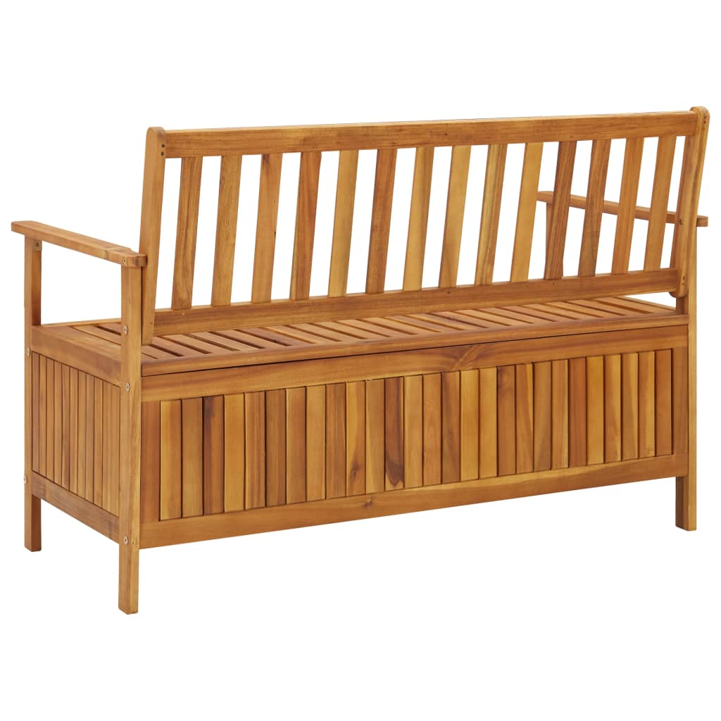 Garden Storage Bench 120 cm Solid Acacia Wood - OLBRIT