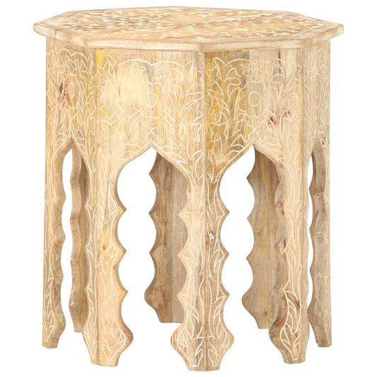 Side Table Ø 48 cm Solid Mango Wood - OLBRIT