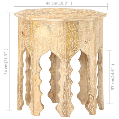 Side Table Ø 48 cm Solid Mango Wood - OLBRIT