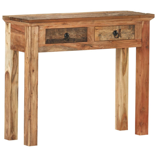 Console Table 90.5x30x75cm Solid Acacia Wood and Reclaimed Wood - OLBRIT