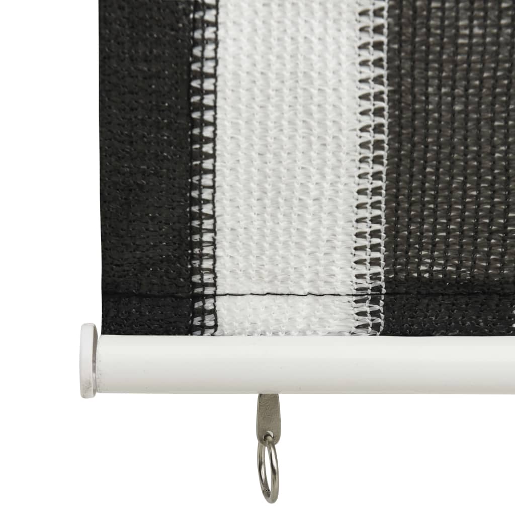Outdoor Roller Blind 60x140 cm Anthracite and White Stripe - OLBRIT