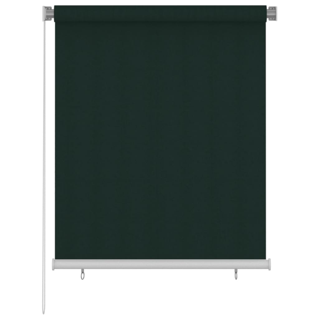 Outdoor Roller Blind 120x140 cm Dark Green HDPE - OLBRIT