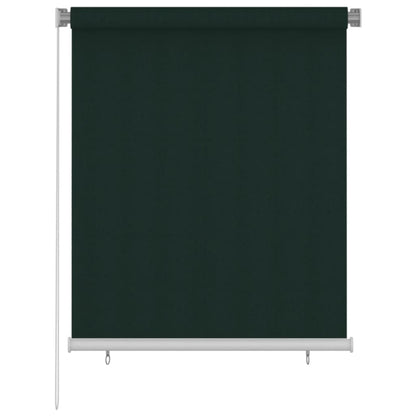 Outdoor Roller Blind 120x140 cm Dark Green HDPE - OLBRIT