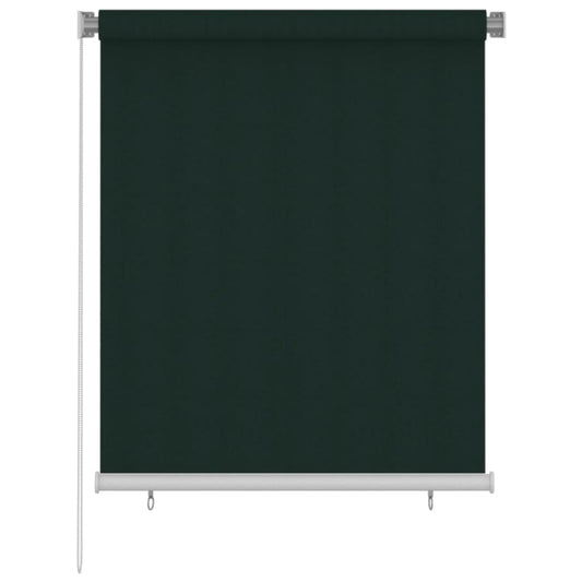 Outdoor Roller Blind 120x140 cm Dark Green HDPE - OLBRIT