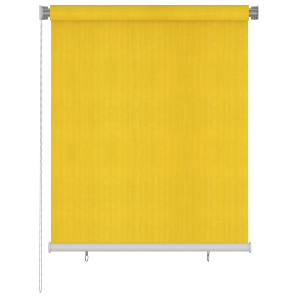 Outdoor Roller Blind 120x140 cm Yellow HDPE - OLBRIT