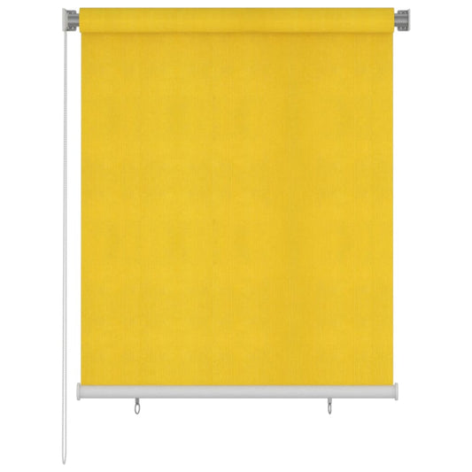 Outdoor Roller Blind 120x140 cm Yellow HDPE - OLBRIT