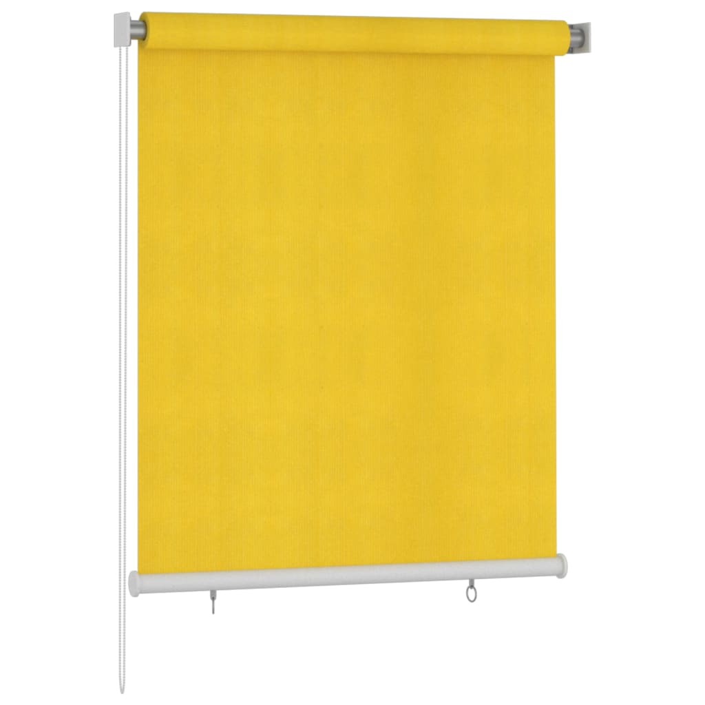 Outdoor Roller Blind 120x140 cm Yellow HDPE - OLBRIT