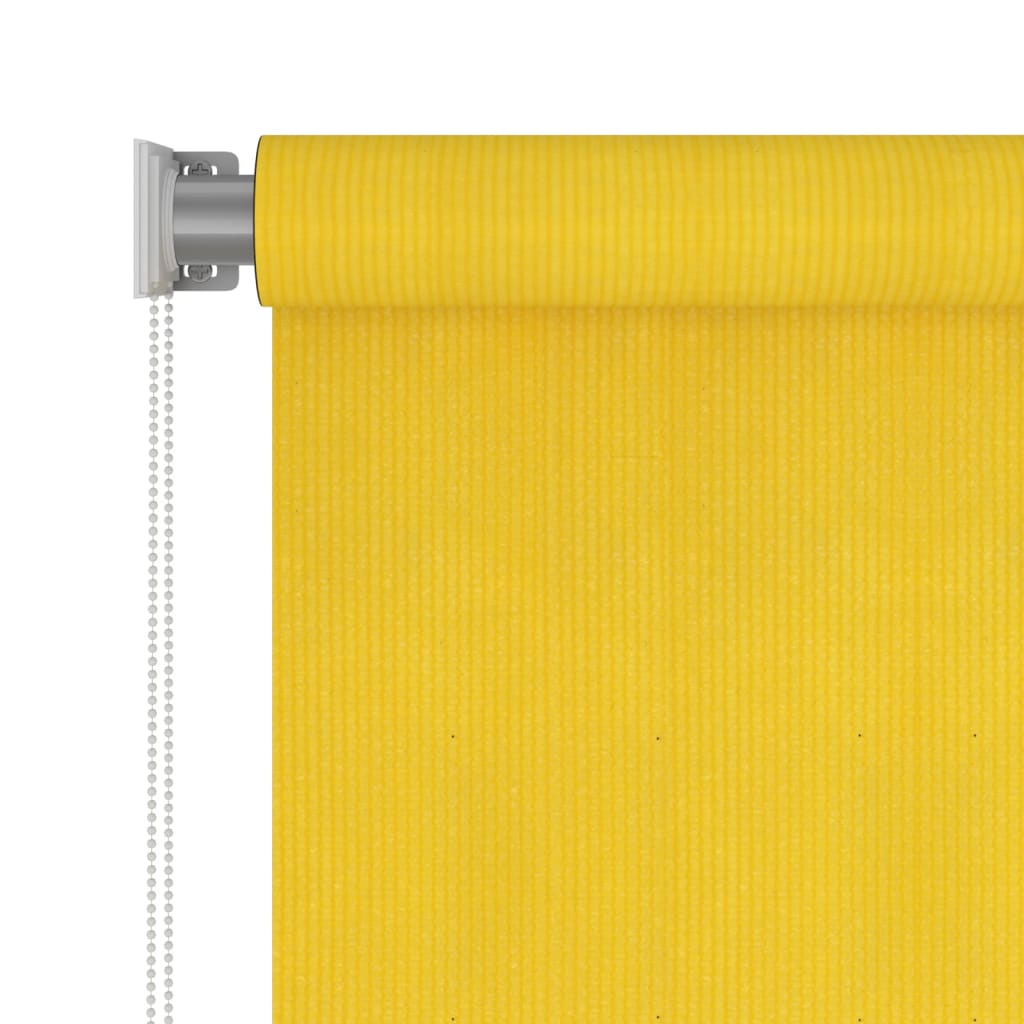 Outdoor Roller Blind 120x140 cm Yellow HDPE - OLBRIT