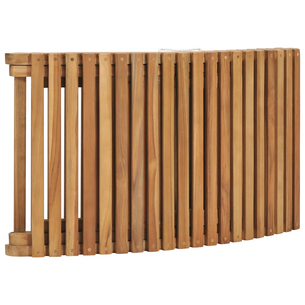 Folding Sun Lounger with Table Solid Teak Wood - OLBRIT