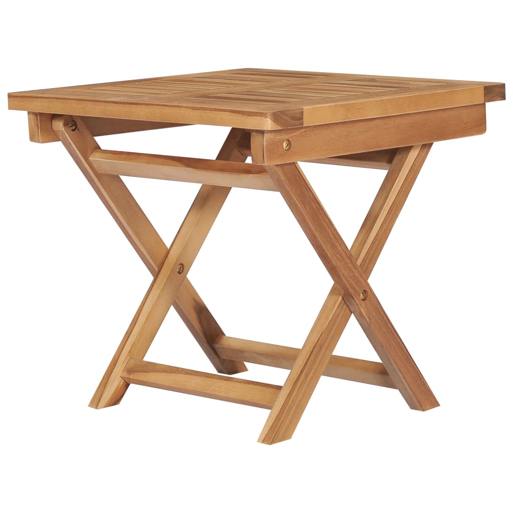 Folding Sun Lounger with Table Solid Teak Wood - OLBRIT