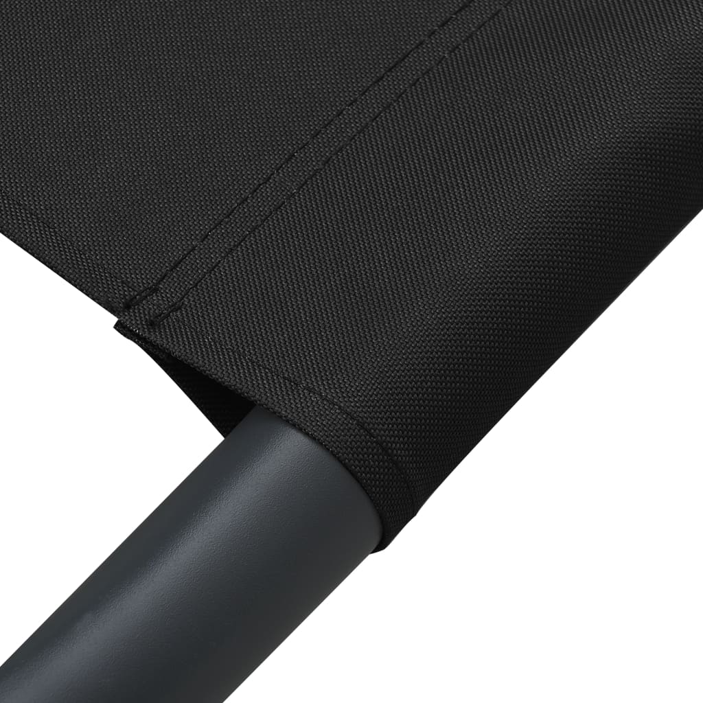 Outdoor Lounge Bed with Canopy Black - OLBRIT