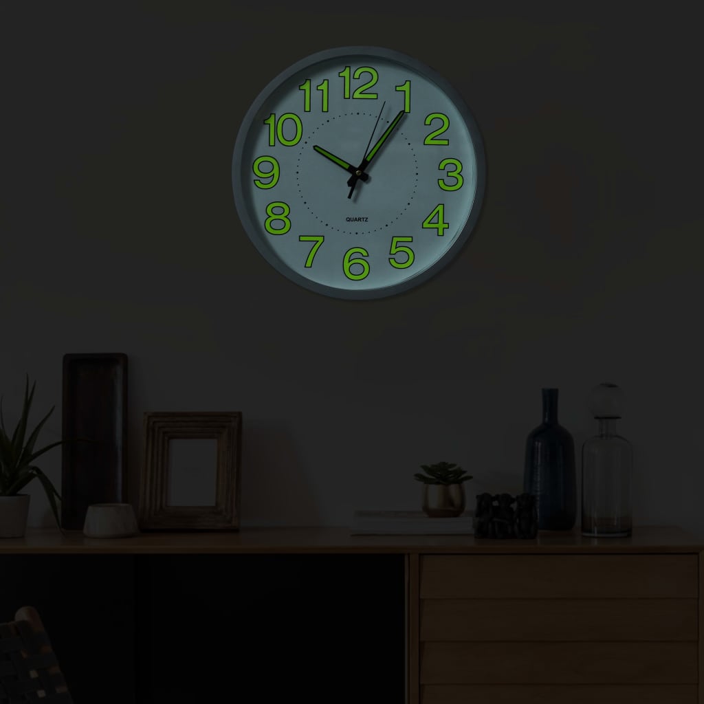 Luminous Wall Clock White 30 cm - OLBRIT