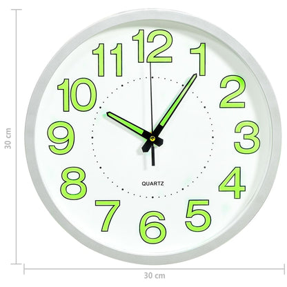 Luminous Wall Clock White 30 cm - OLBRIT