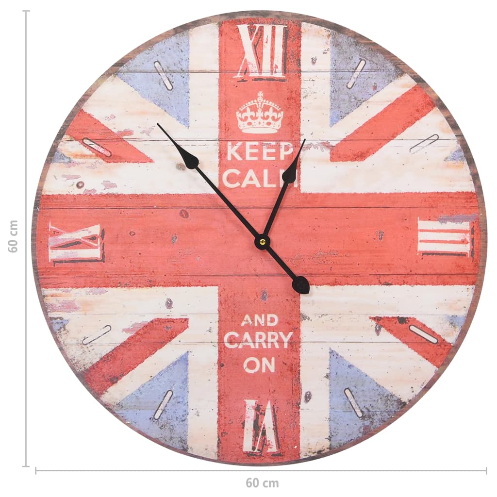 Vintage Wall Clock UK 60 cm - OLBRIT