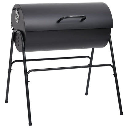 Barrel Grill with 2 Cooking Grids Black 80x95x90 cm Steel - OLBRIT