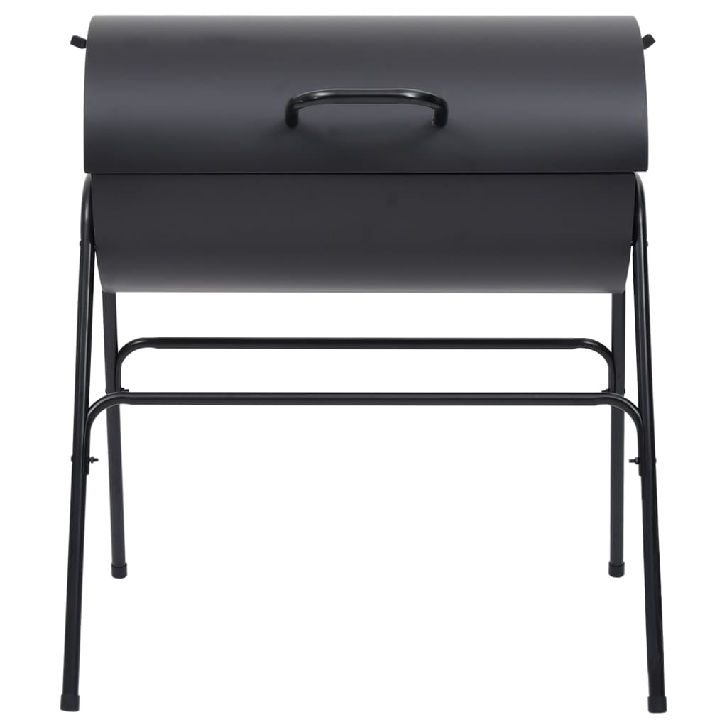 Barrel Grill with 2 Cooking Grids Black 80x95x90 cm Steel - OLBRIT