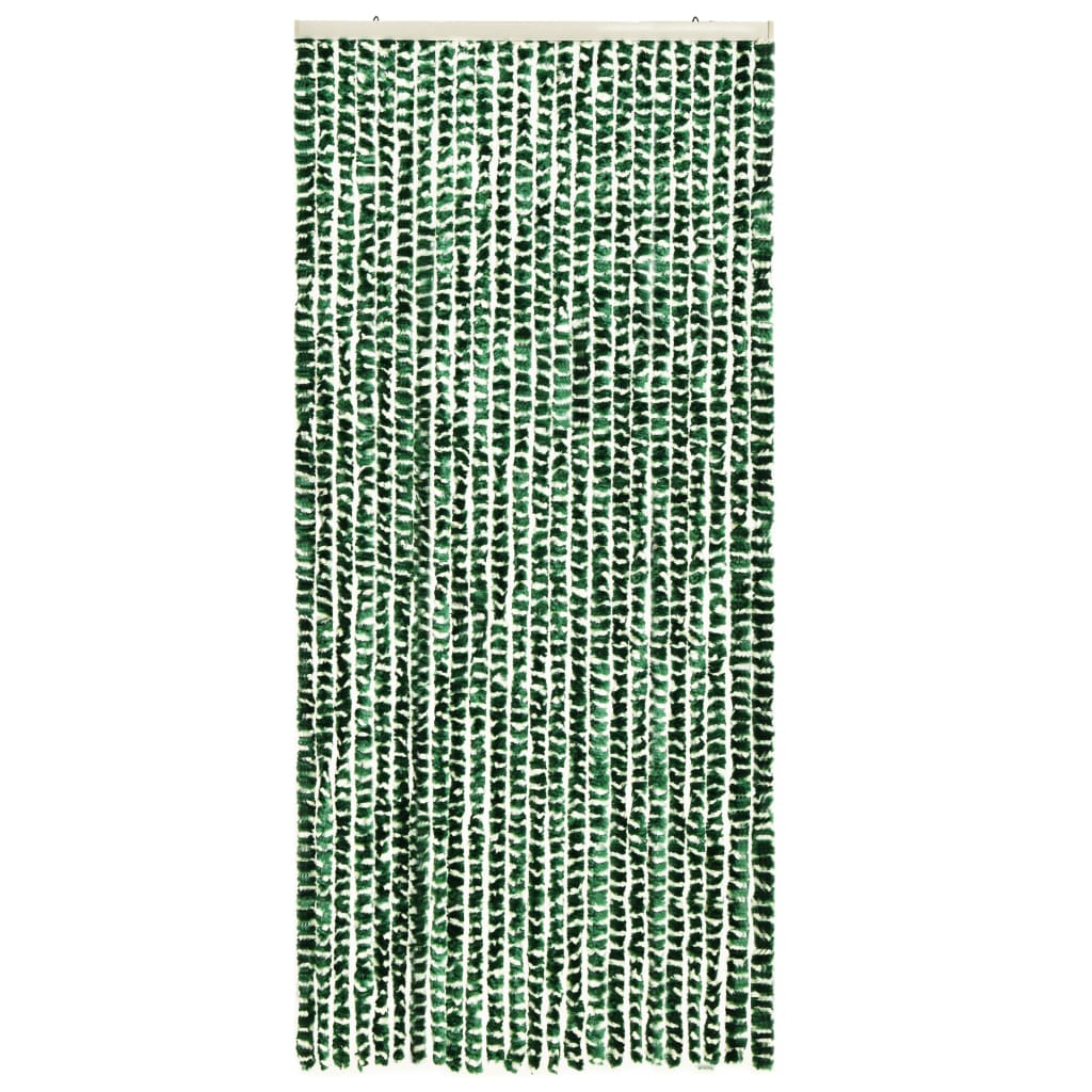 Insect Curtain Green and White 90x220 cm Chenille - OLBRIT