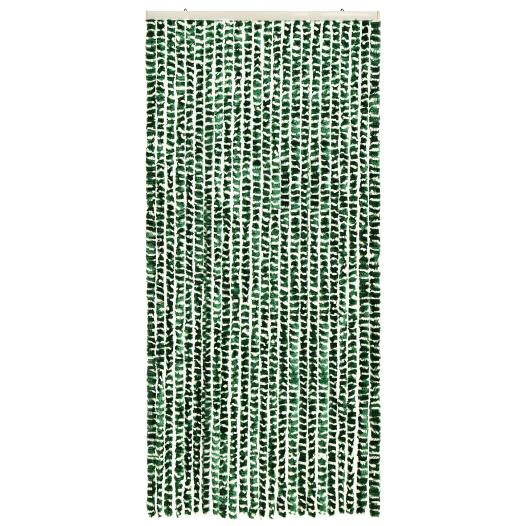 Insect Curtain Green and White 100x220 cm Chenille - OLBRIT