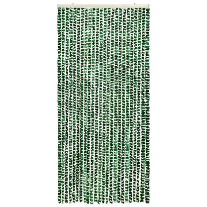 Insect Curtain Green and White 100x220 cm Chenille - OLBRIT