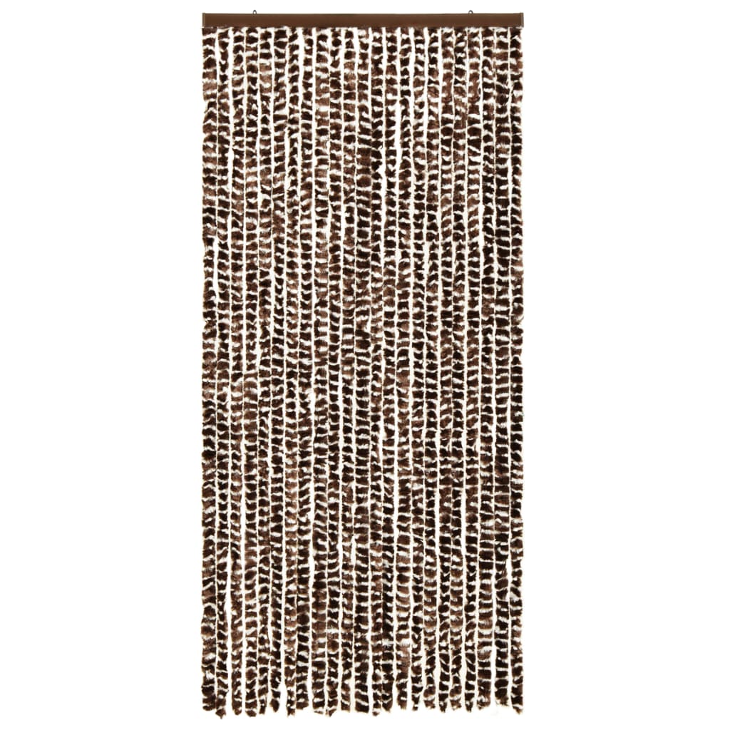 Insect Curtain Brown and White 90x220 cm Chenille - OLBRIT