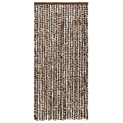 Insect Curtain Brown and White 90x220 cm Chenille - OLBRIT