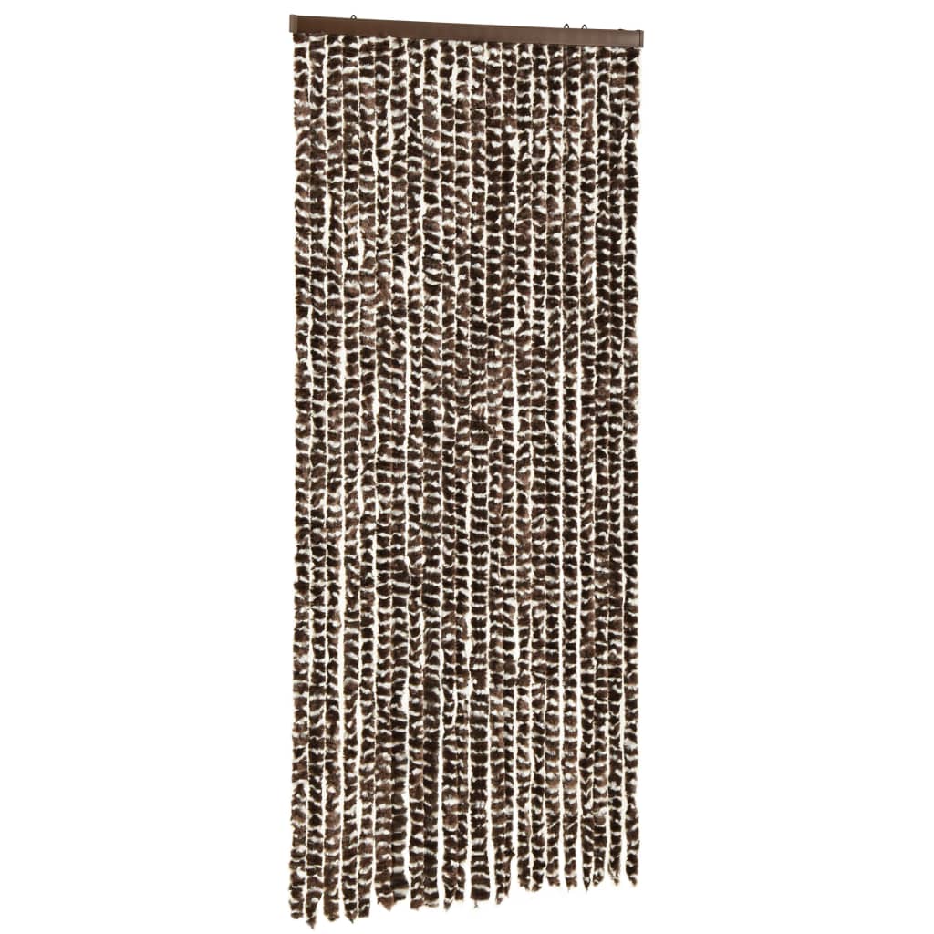 Insect Curtain Brown and White 90x220 cm Chenille - OLBRIT